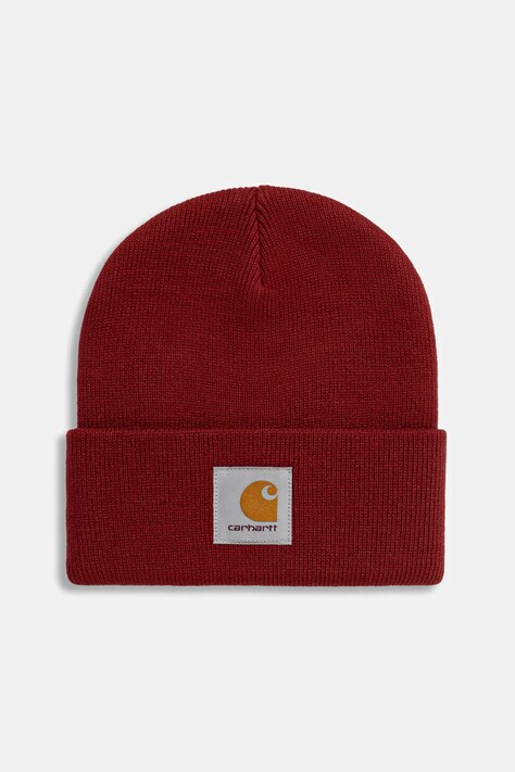 Carhartt WIP czapka Short Watch Hat kolor czerwony I017326.H8XX