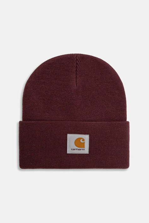 Carhartt WIP czapka Acrylic Watch Hat kolor bordowy I020222.33KXX
