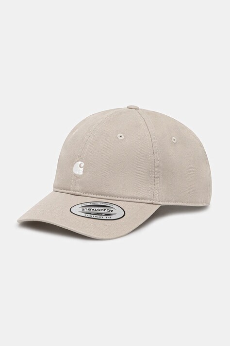 Хлопковая кепка Carhartt WIP Madison Logo Cap цвет бежевый I023750.2V4XX