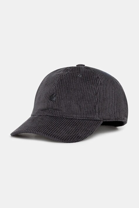 Памучна шапка с козирка Carhartt WIP Harlem Cap в сиво I026890.2F9XX