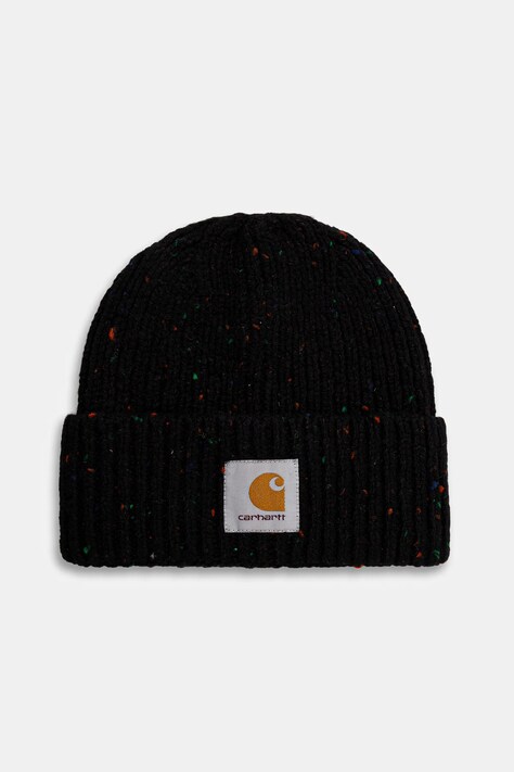 Шапка с вълна Carhartt WIP Anglistic Beanie в черно  I013193.3AUXX