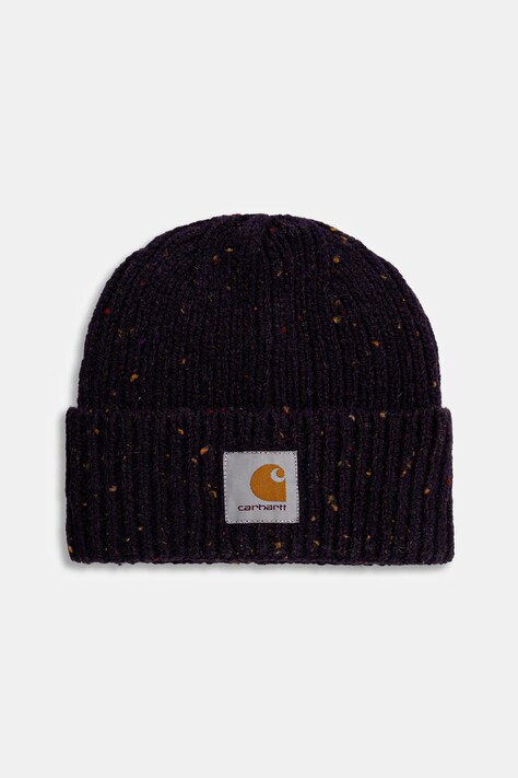 Carhartt WIP pălărie din amestec de lână Anglistic Beanie culoarea violet, I013193.3ASXX