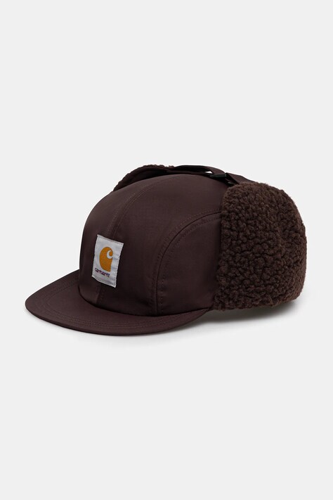 Carhartt WIP șapcă Oltera Ear Guard Cap culoarea maro, I035409.33HXX