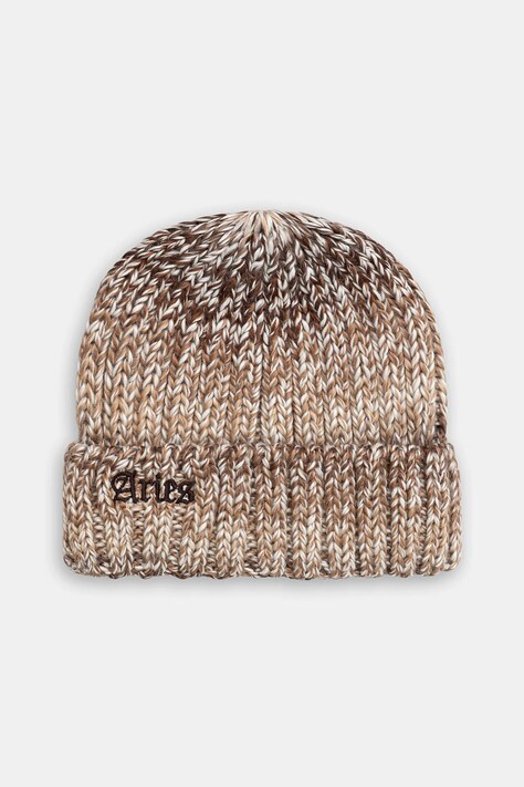 Aries czapka z dodatkiem wełny Rib Knit Space Dye kolor brązowy AR9001504