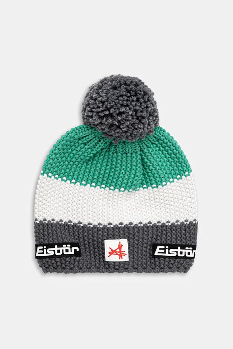 Eisbar czapka z domieszką wełny Star Pompon MÜ SA kolor zielony E33172