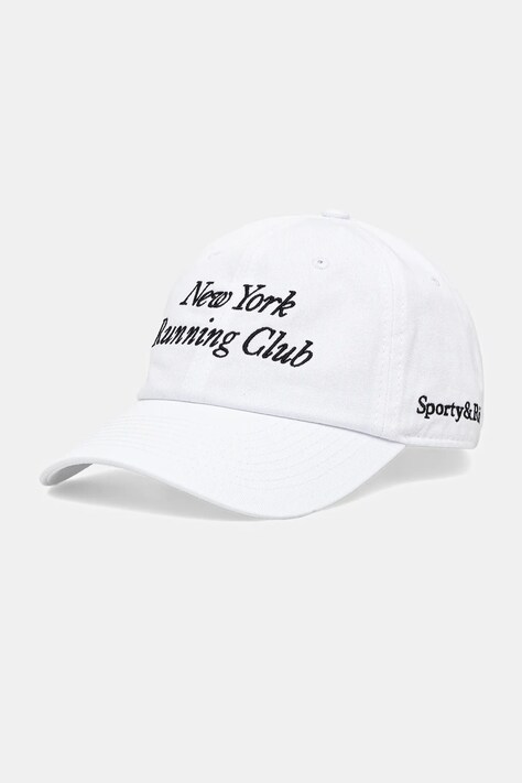 Sporty & Rich czapka z daszkiem bawełniana Run Club kolor biały AC07967175WH01