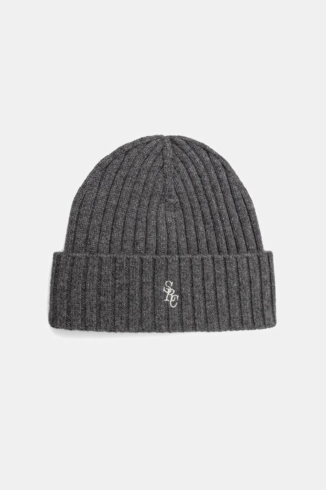 Sporty & Rich czapka wełniana SRC Cashmere kolor szary AC06667302GY22