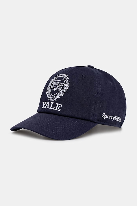 Sporty & Rich cotton baseball cap Yale Crest navy blue color AC079611677BL106