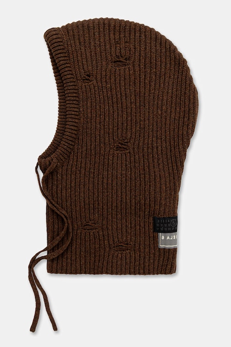 MM6 Maison Margiela kominiarka z dodatkiem wełny brązowa S52TB0008.M13138.142M