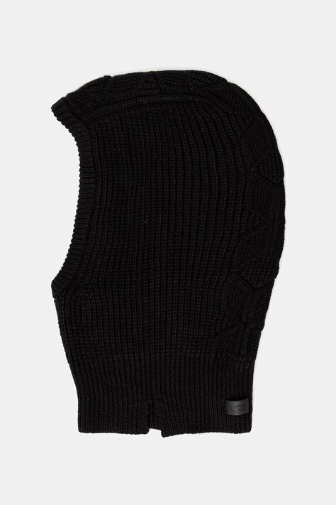 Kapucňa z vlnenej zmesi UGG CABLE čierna farba, 102740