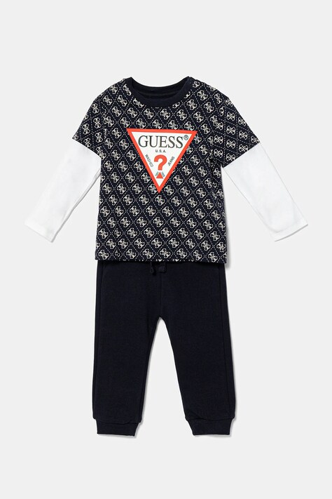 Guess set de bumbac pentru bebeluși culoarea bleumarin, I5YG00 K8HM4