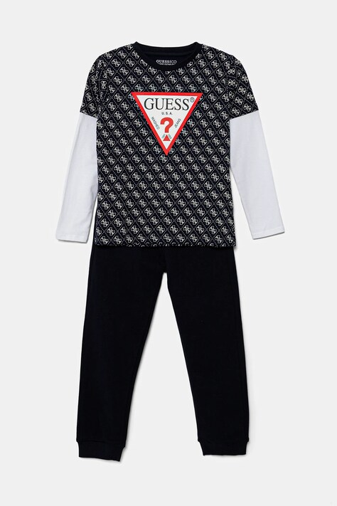 Παιδική βαμβακερή αθλητική φόρμα Guess χρώμα: μπλε, N5YG00 K8HM4