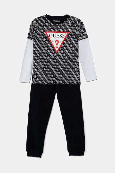 Παιδική βαμβακερή αθλητική φόρμα Guess χρώμα: μπλε, N5YG00 K8HM4