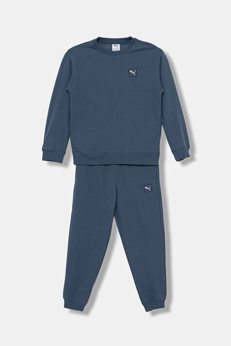 Puma dres dziecięcy ESS ELEVATED Relaxed Crew Sweat Suit FL B kolor niebieski 689723