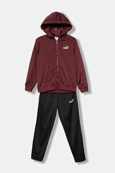 Puma dres dziecięcy Hooded Full-Zip Poly Suit B kolor bordowy 690283