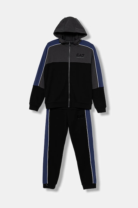 Dětská tepláková souprava EA7 Emporio Armani černá barva, 7B000222 AF16591