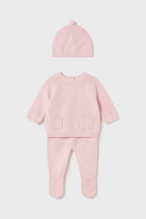 Комплект для немовлят Mayoral Newborn 3-pack колір рожевий 2564