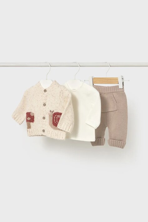 Mayoral Newborn compleu bebe 3-pack culoarea verde, 2571