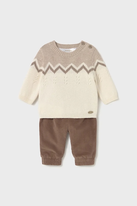 Mayoral Newborn compleu bebe culoarea maro, 2580