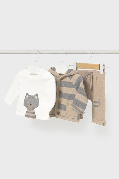 Mayoral Newborn compleu bebe culoarea maro, 2625