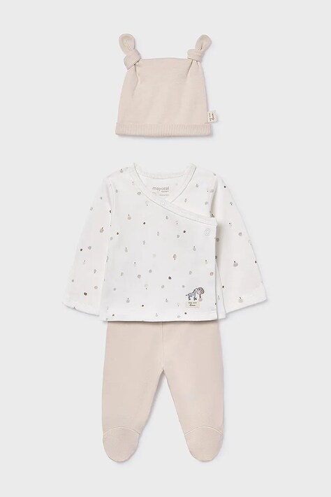 Mayoral Newborn compleu bebe culoarea bej, 9980
