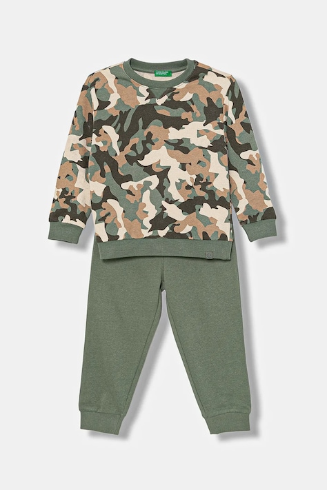 United Colors of Benetton trening de bumbac pentru copii 2-pack culoarea verde, 3YWXGK00R