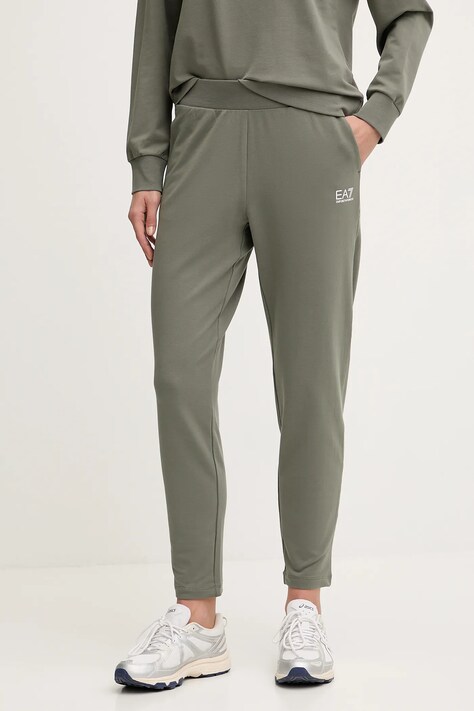 EA7 Emporio Armani трикотажний комплект жіночий бавовняний з еластаном — AW25-DKD009, зелений — фото 3