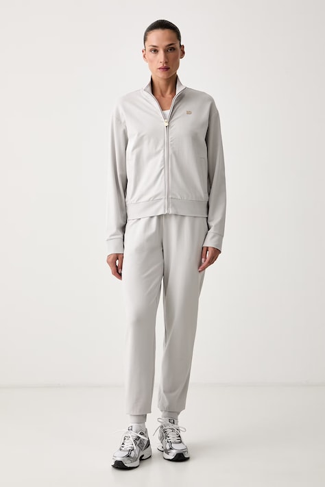 EA7 Emporio Armani трикотажный комплект для женщин из хлопка с эластаном серый AF13135.7W000463