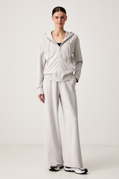 EA7 Emporio Armani спортен анцуг дамски от памук с еластан сив AF13135.7W000464