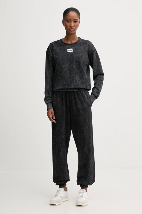 Fila dres bawełniany damski kolor szary FPW4215