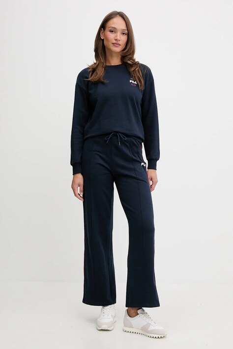 Fila dres bawełniany damski kolor granatowy FPW4216