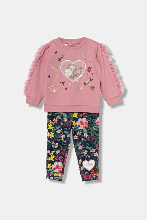 Guess komplet niemowlęcy kolor różowy A5YG11 KAN04