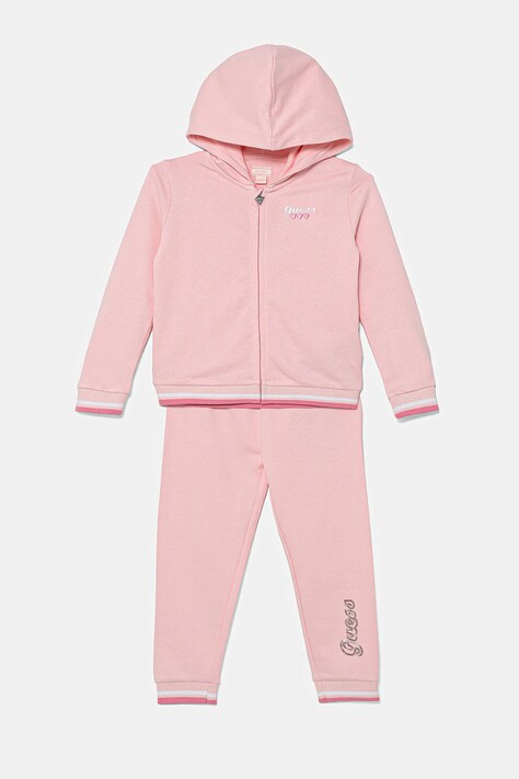 Guess dres bawełniany dziecięcy kolor różowy K5YG00 KA6R4