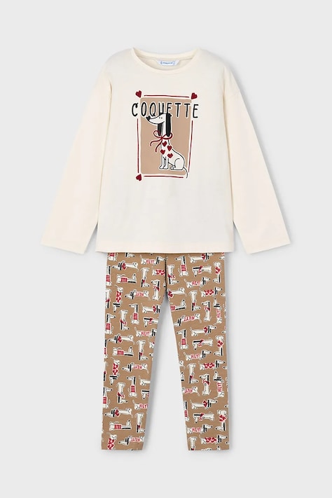 Mayoral set de bumbac pentru copii culoarea maro, 4719