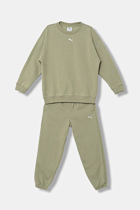 Puma dres dziecięcy Loungewear Oversized Sweat Suit FL G kolor zielony 689727