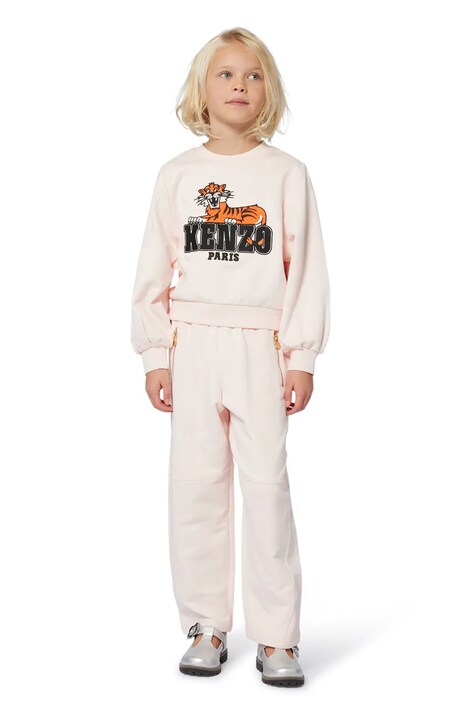 Otroška trenirka Kenzo Kids roza barva, K61335