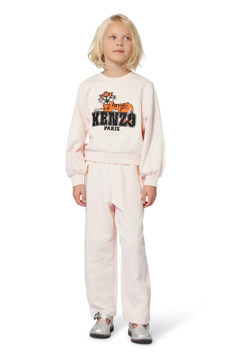 Detská tepláková súprava Kenzo Kids ružová farba, K61335