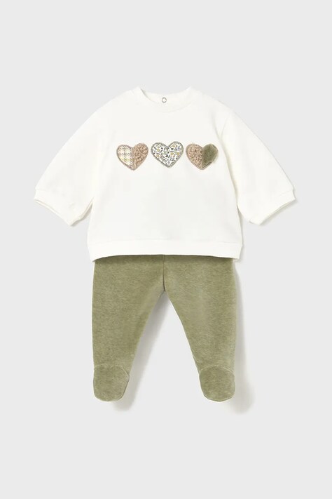 Mayoral Newborn compleu bebe culoarea verde, 2555
