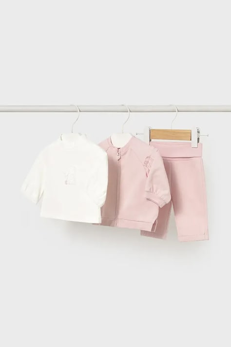 Mayoral Newborn trening din bumbac pentru bebelusi culoarea roz, 2607