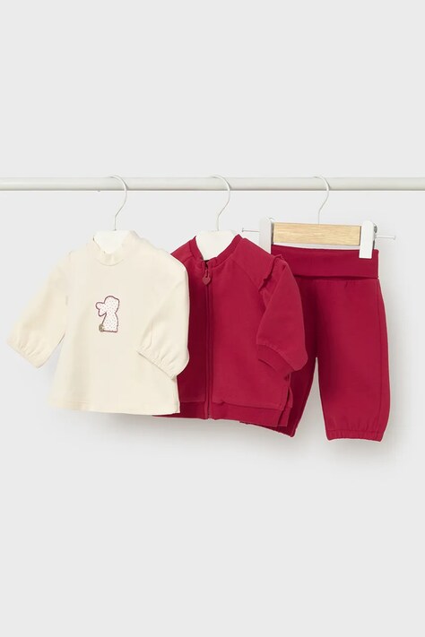 Mayoral Newborn trening din bumbac pentru bebelusi culoarea rosu, 2607