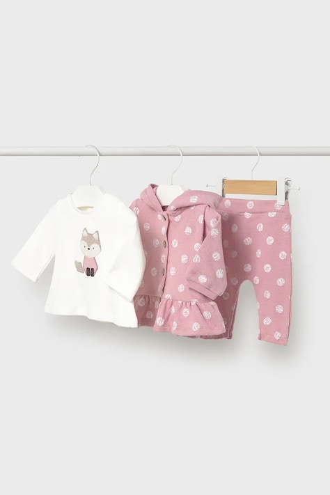 Комплект для младенцев Mayoral Newborn 3 шт цвет розовый 2608
