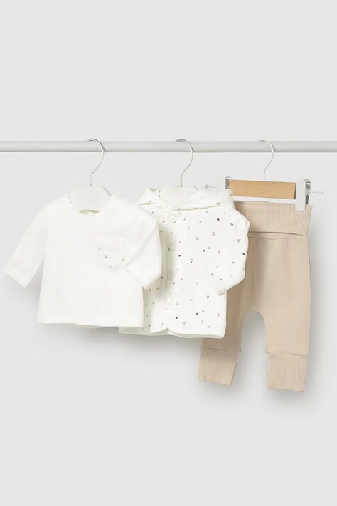 Mayoral Newborn compleu bebe 3-pack culoarea galben, 2631