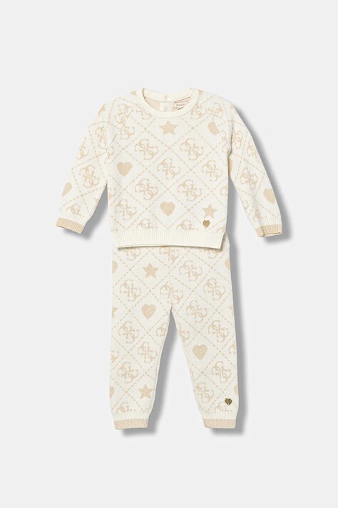 Guess komplet z domieszką wełny niemowlęcy kolor beżowy A5BG03 Z39N0