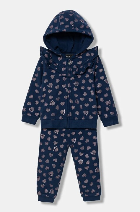 Guess dres niemowlęcy bawełniany 2-pack kolor granatowy A5BG08 KAD74