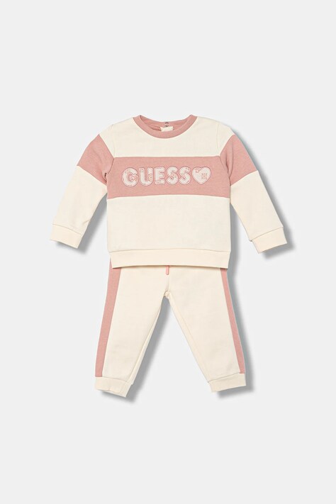 Guess dres bawełniany niemowlęcy kolor różowy A5BG11 KAV34