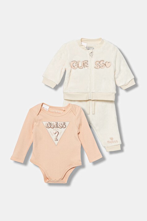 Βρεφική φόρμα Guess χρώμα: μπεζ, S5BG05 WFRS0