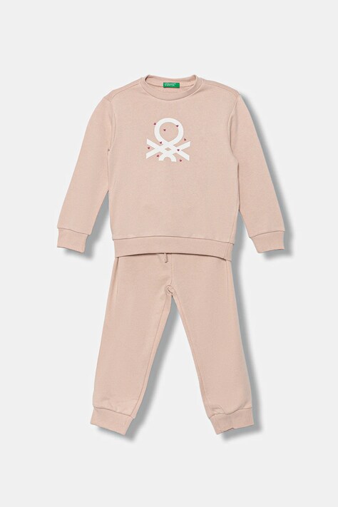 United Colors of Benetton trening de bumbac pentru copii culoarea roz, 3J68GK00S