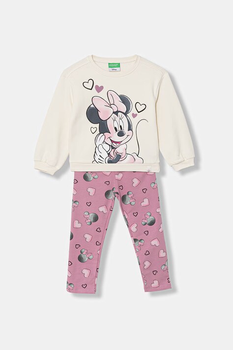 United Colors of Benetton compleu copii 2-pack culoarea bej, 3LEJGK00T