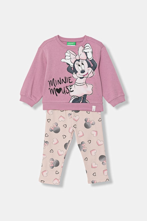 United Colors of Benetton compleu copii 2-pack culoarea violet, 3LEJGK00T