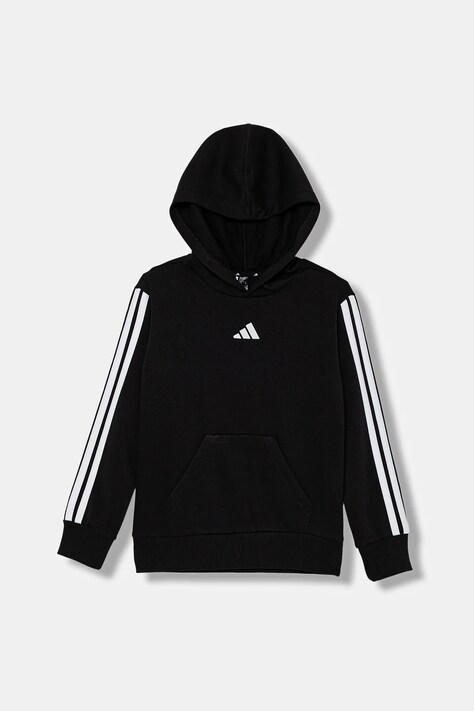 Παιδική μπλούζα adidas χρώμα: μαύρο, με κουκούλα, JN2416